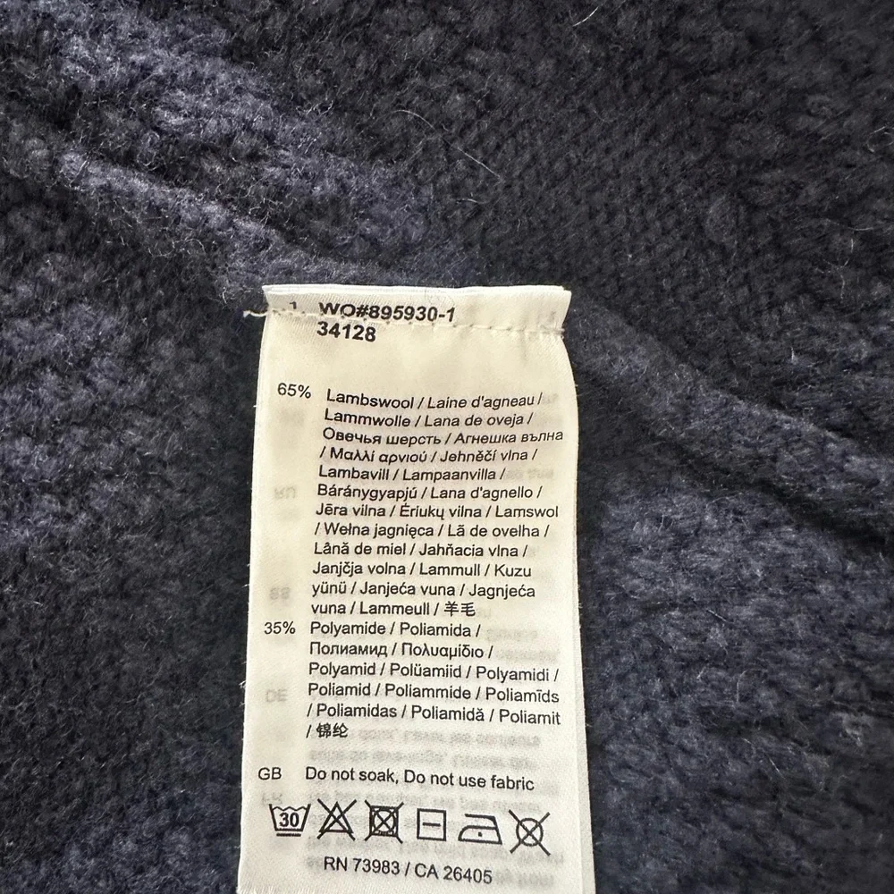 Helly Hansen Men's Navy Zip-Up Textured Knit Sweater - Picture 8 of 9